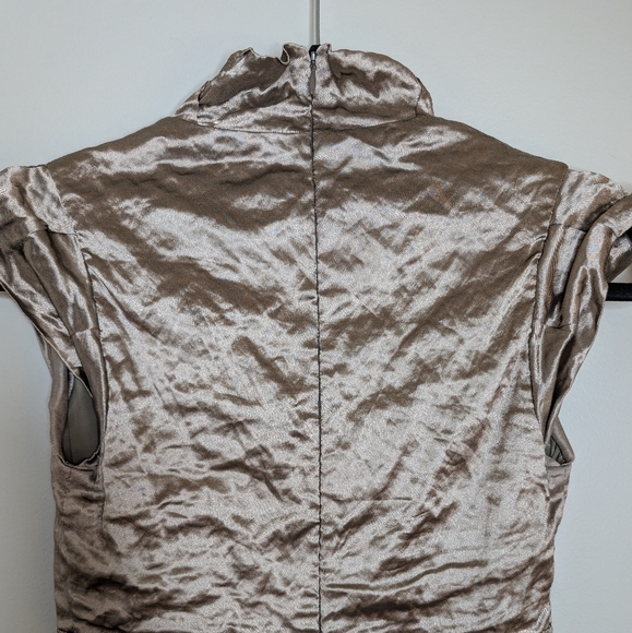 Nicole Miller Metallic Bodycon Dress sz 6 - Picture 4 of 8